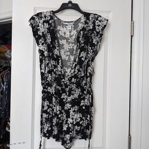 Black and white romper